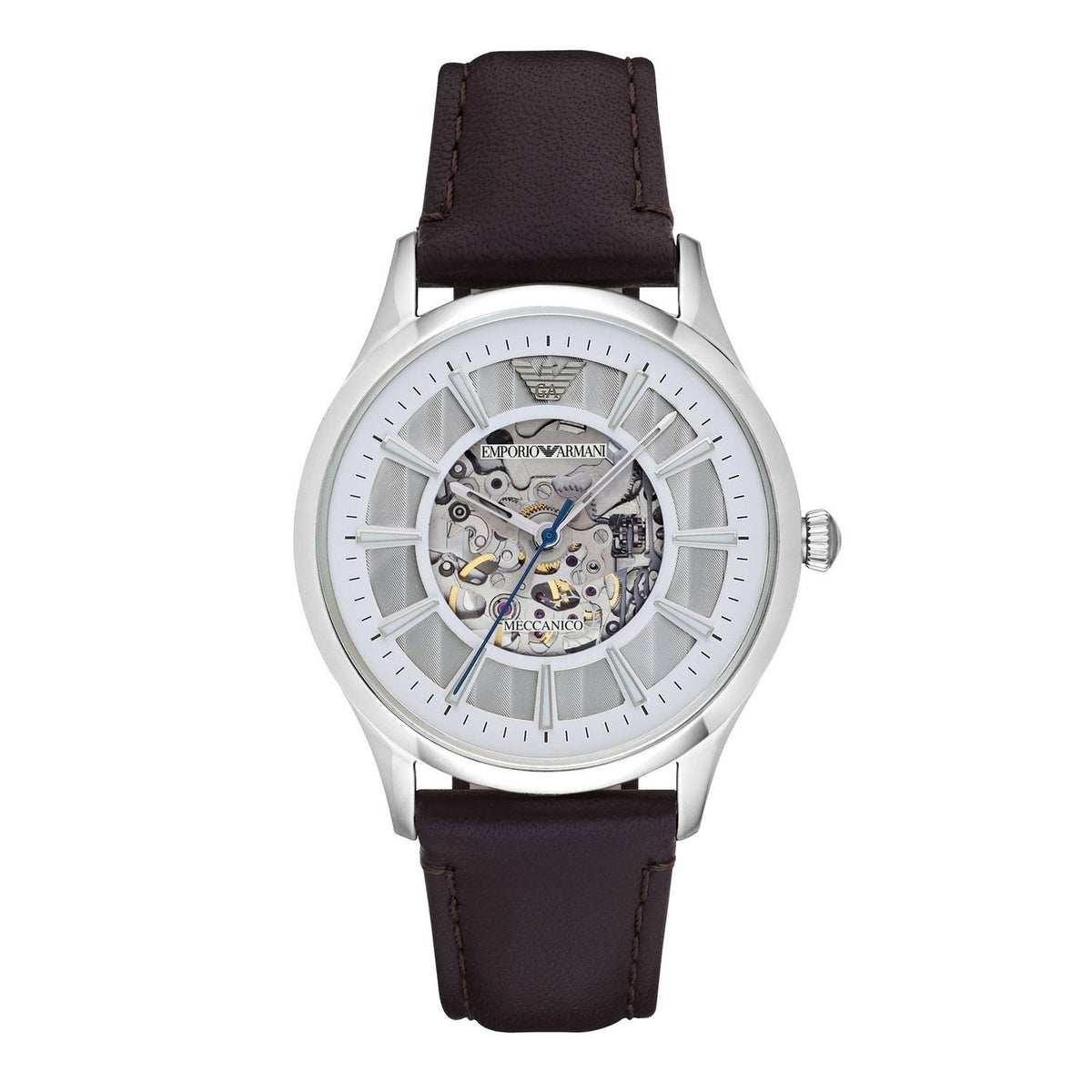 Emporio Armani Men's AR1946 Dress Automatic Brown Leather Watch