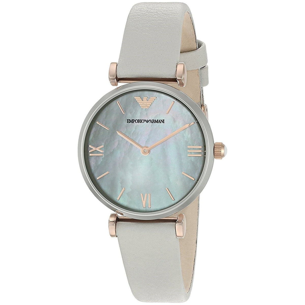 Emporio Armani Women's AR1965 Gianni T-Bar Grey Leather Watch