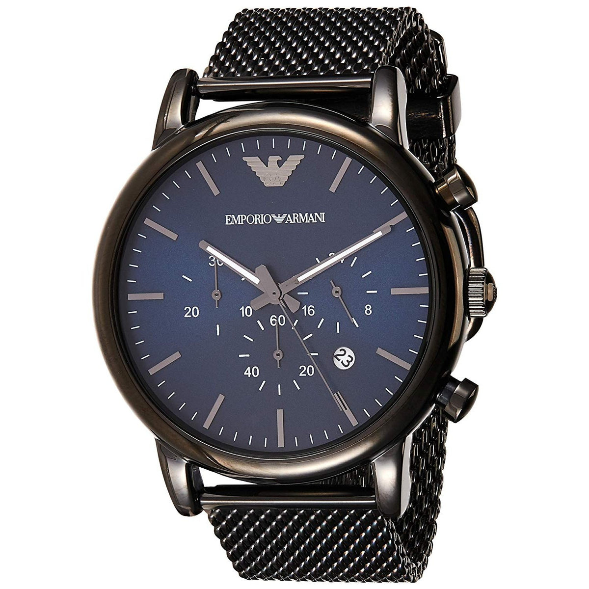 Emporio Armani Men's AR1979 Dress Chronograph Black Stainless Steel Watch