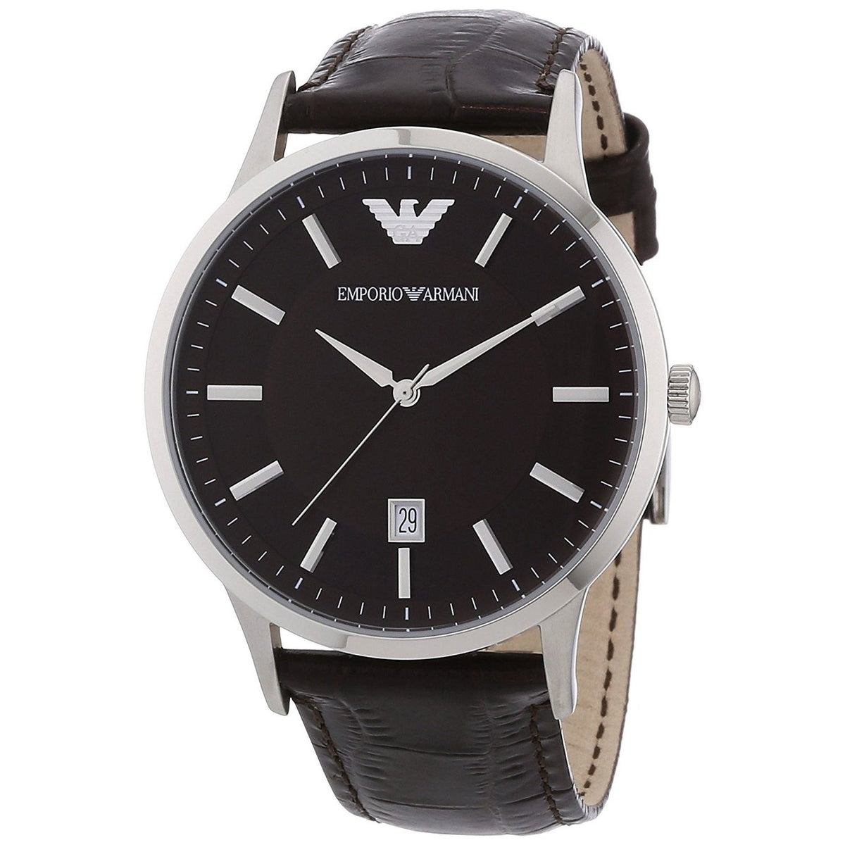 Emporio Armani Men's AR2413 Classic Brown Leather Watch
