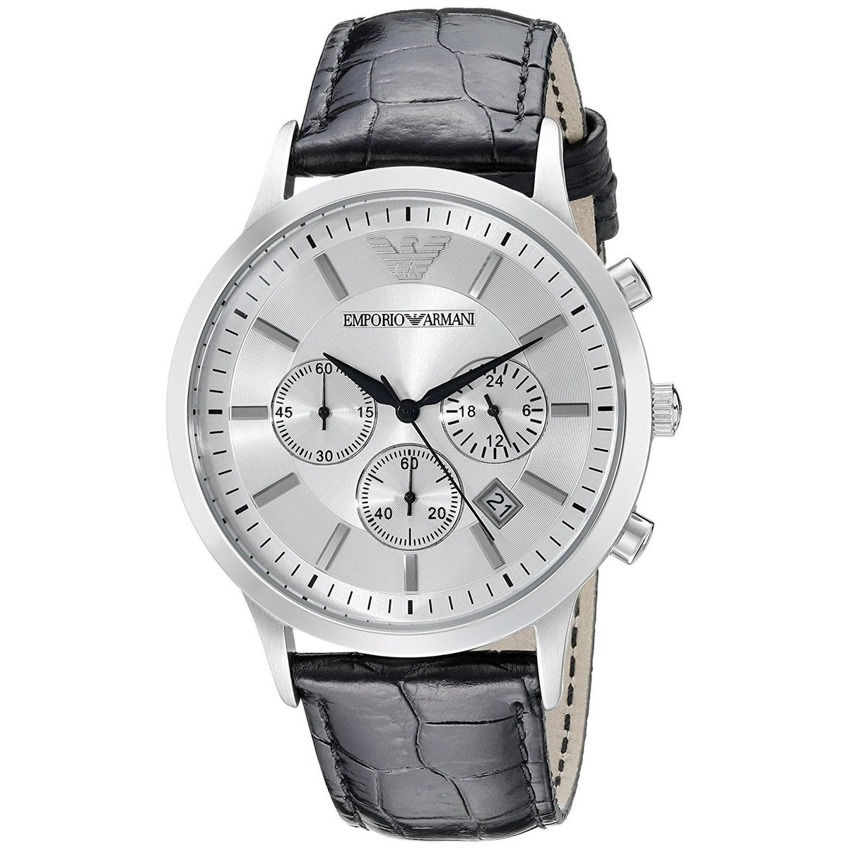 Emporio Armani Men's AR2432 Classic Chronograph Black Leather Watch