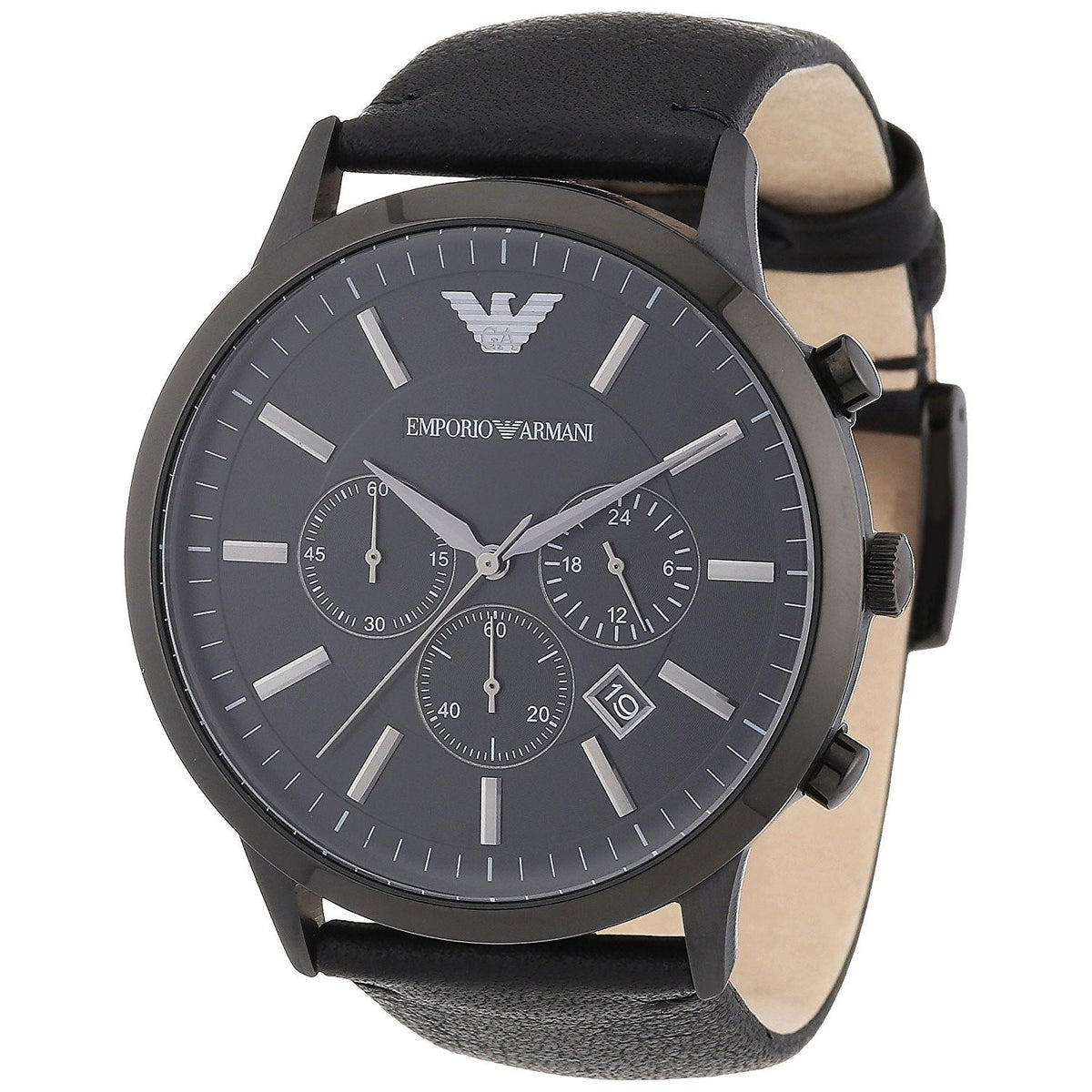 Emporio Armani Men's AR2461 Black Leather Watch