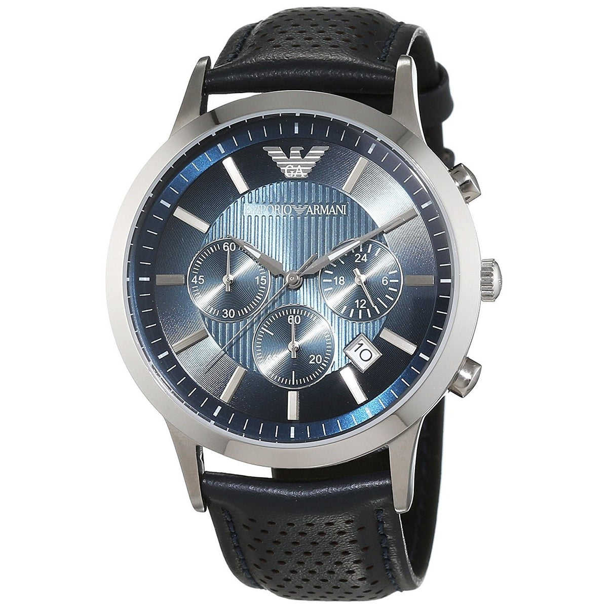 Emporio Armani Men's AR2473 Classic Chronograph Black Leather Watch