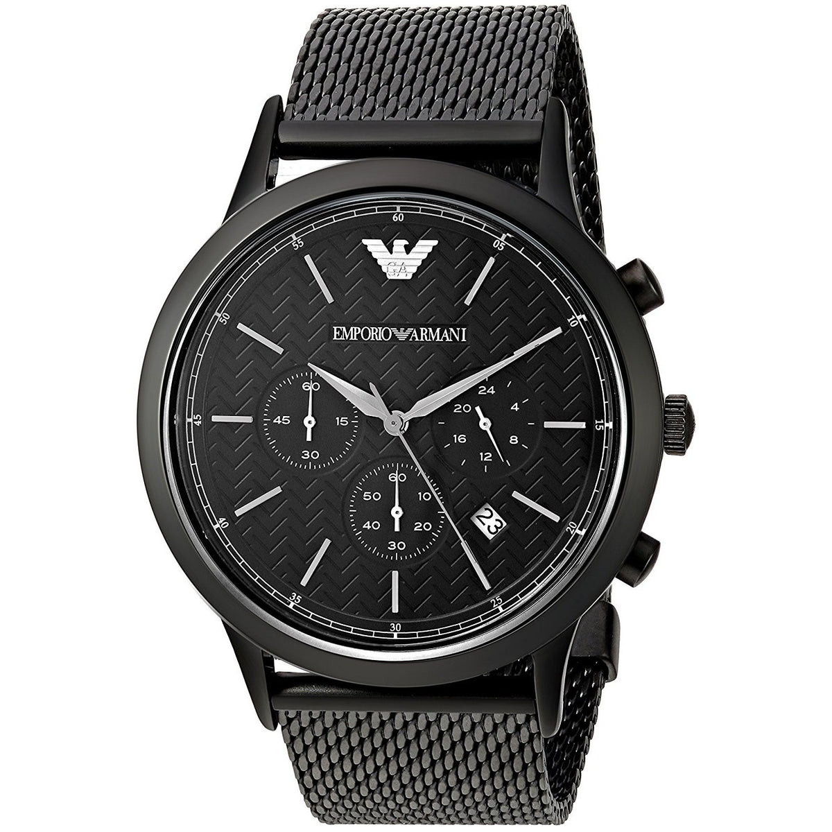 Emporio Armani Men's AR2498 Dress Chronograph Black Stainless Steel Watch