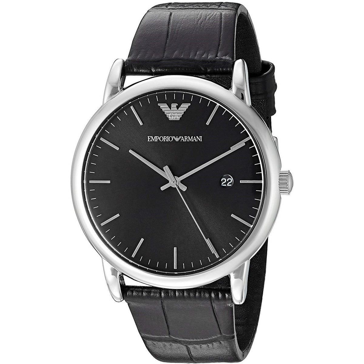 Emporio Armani Men's AR2500 Dress Black Leather Watch