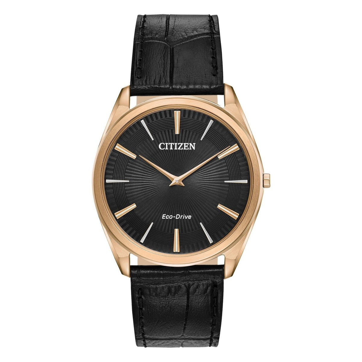 Citizen Men's AR3073-06E Eco-Drive Stiletto Black Leather Watch