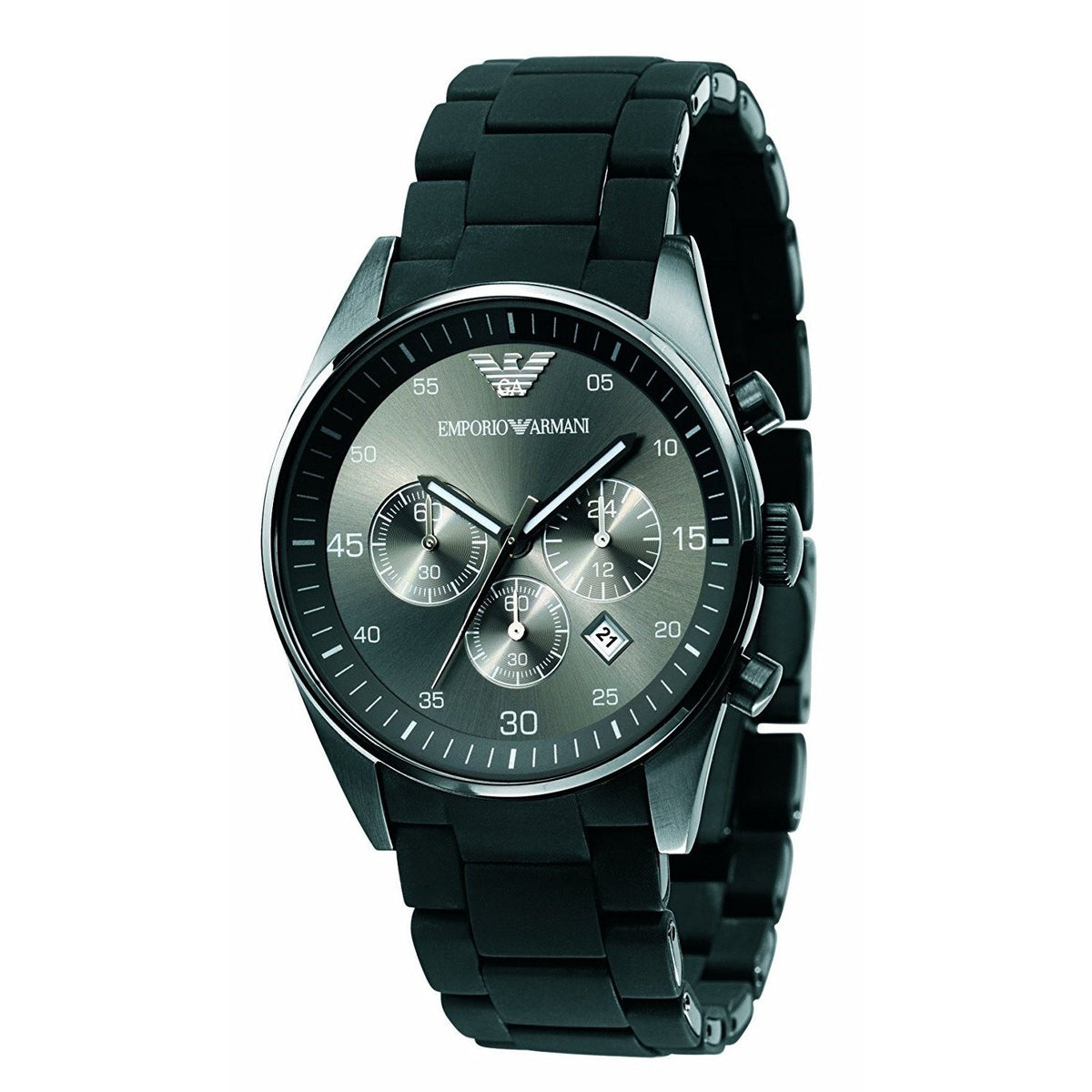 Emporio Armani Men's AR5889 Chronograph Black Silicone Watch