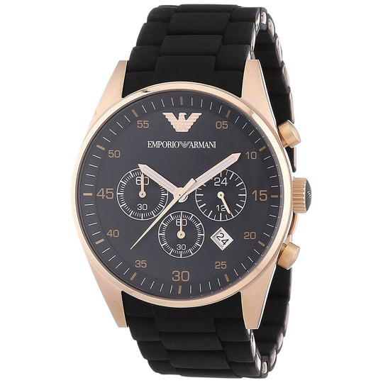 Emporio Armani Men's AR5905 Chronograph Brown Silicone Watch