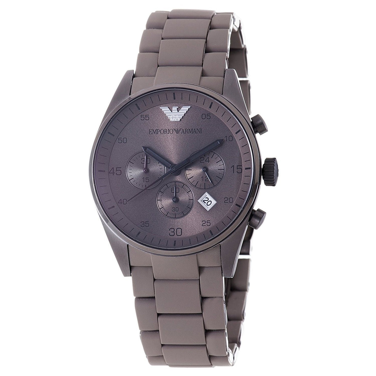 Emporio Armani Men's AR5950 Sportivo Chronograph Brown Silicone Watch