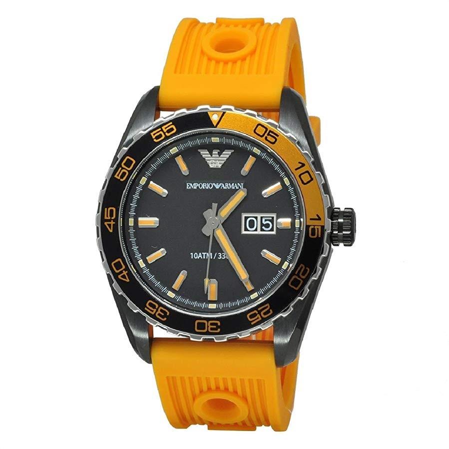 Emporio Armani Men's AR6046 Sportivo Orange Silicone Watch