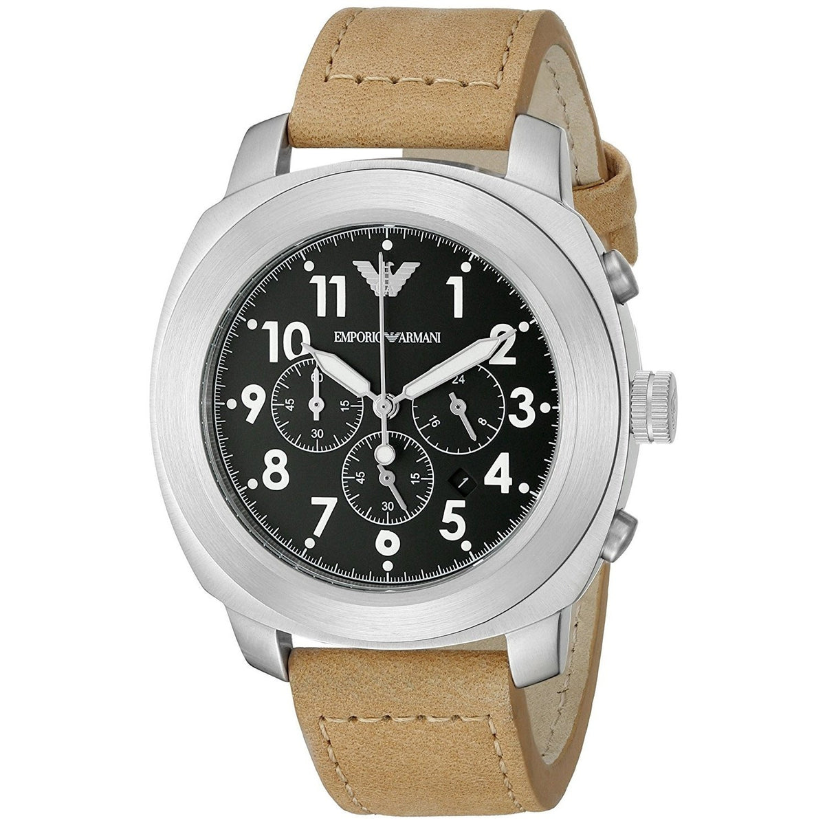 Emporio Armani Men's AR6060 Sportivo Chronograph Brown Leather Watch
