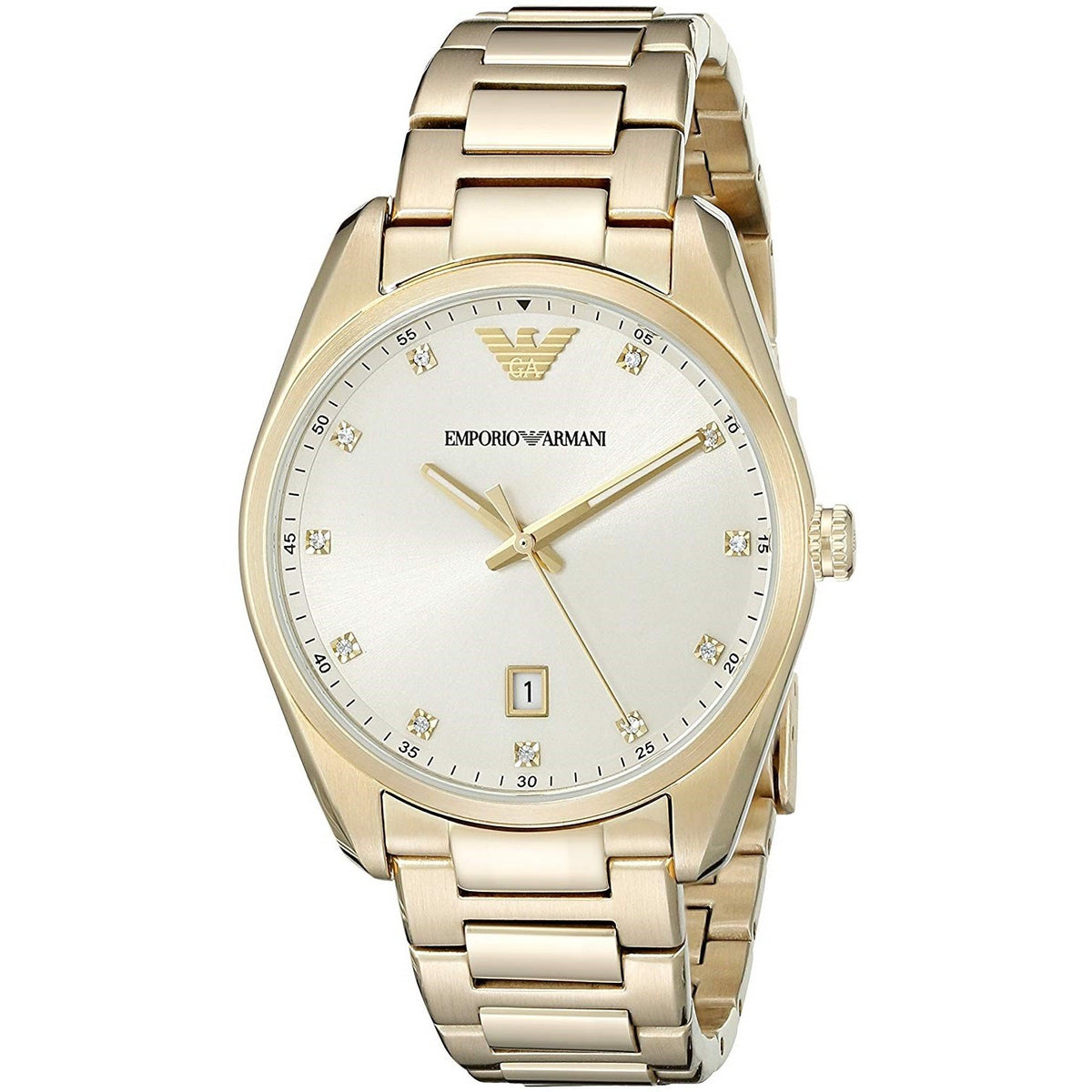 Emporio Armani Women's AR6064 Classic Crystal Gold-Tone Stainless Steel Watch