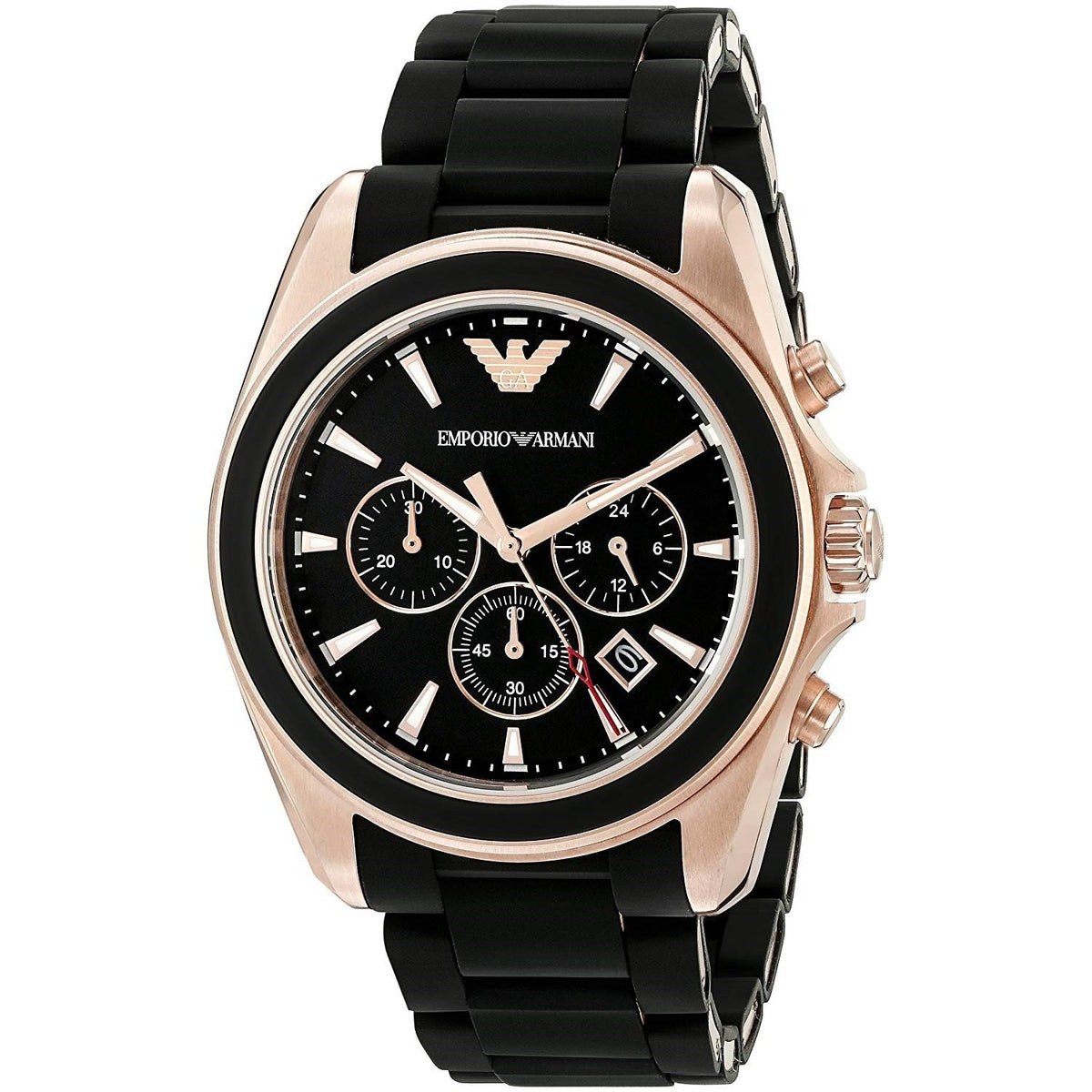 Emporio Armani Men's AR6066 Sportivo Chronograph Black Stainless Steel Watch