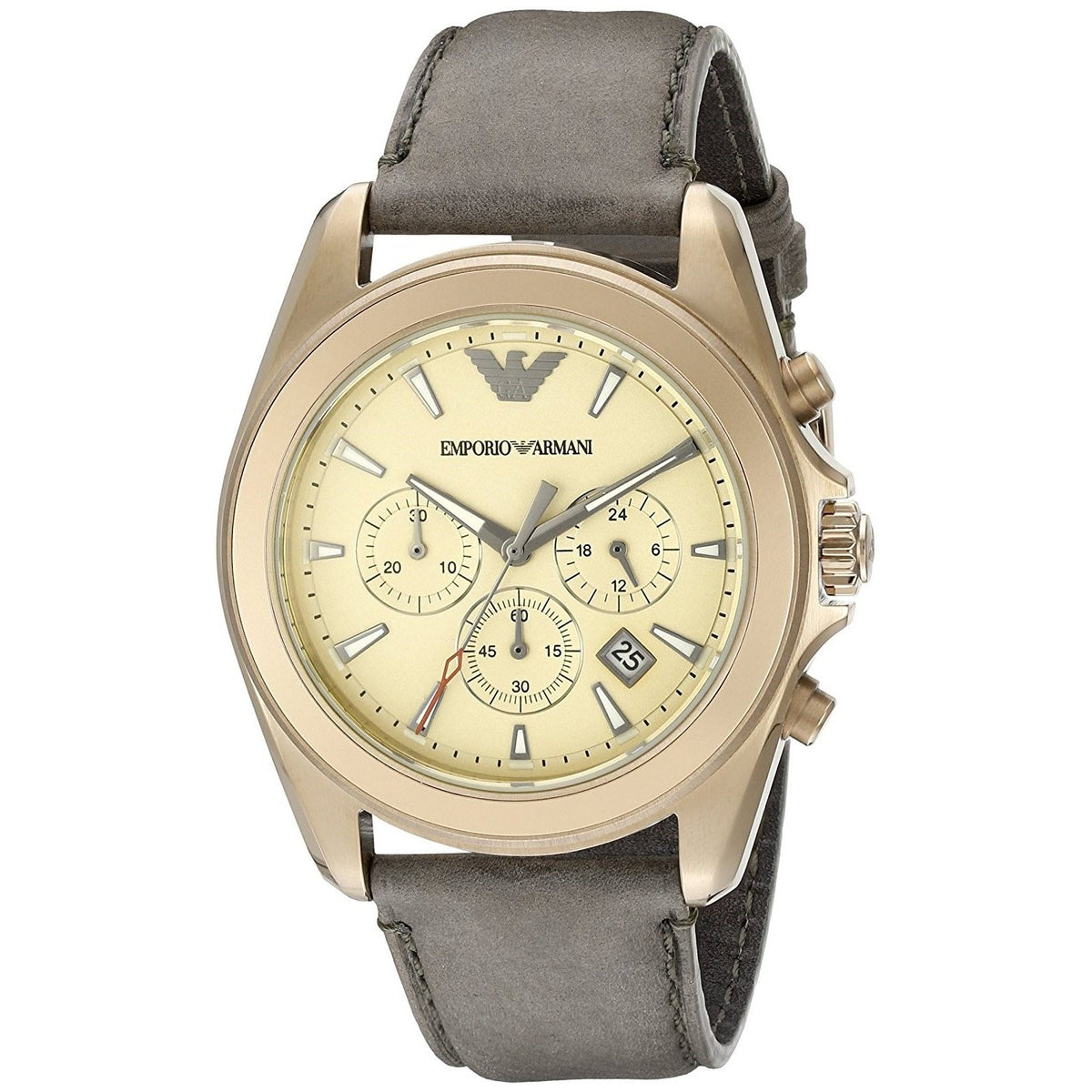 Emporio Armani Men's AR6071 Sportivo Chronograph Brown Leather Watch