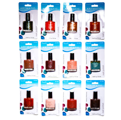 Artmatic Mega Glitz Nail Polish  72 Pcs.  Assorted Colors  .46 Oz  Ea (13.5) Ml) NA