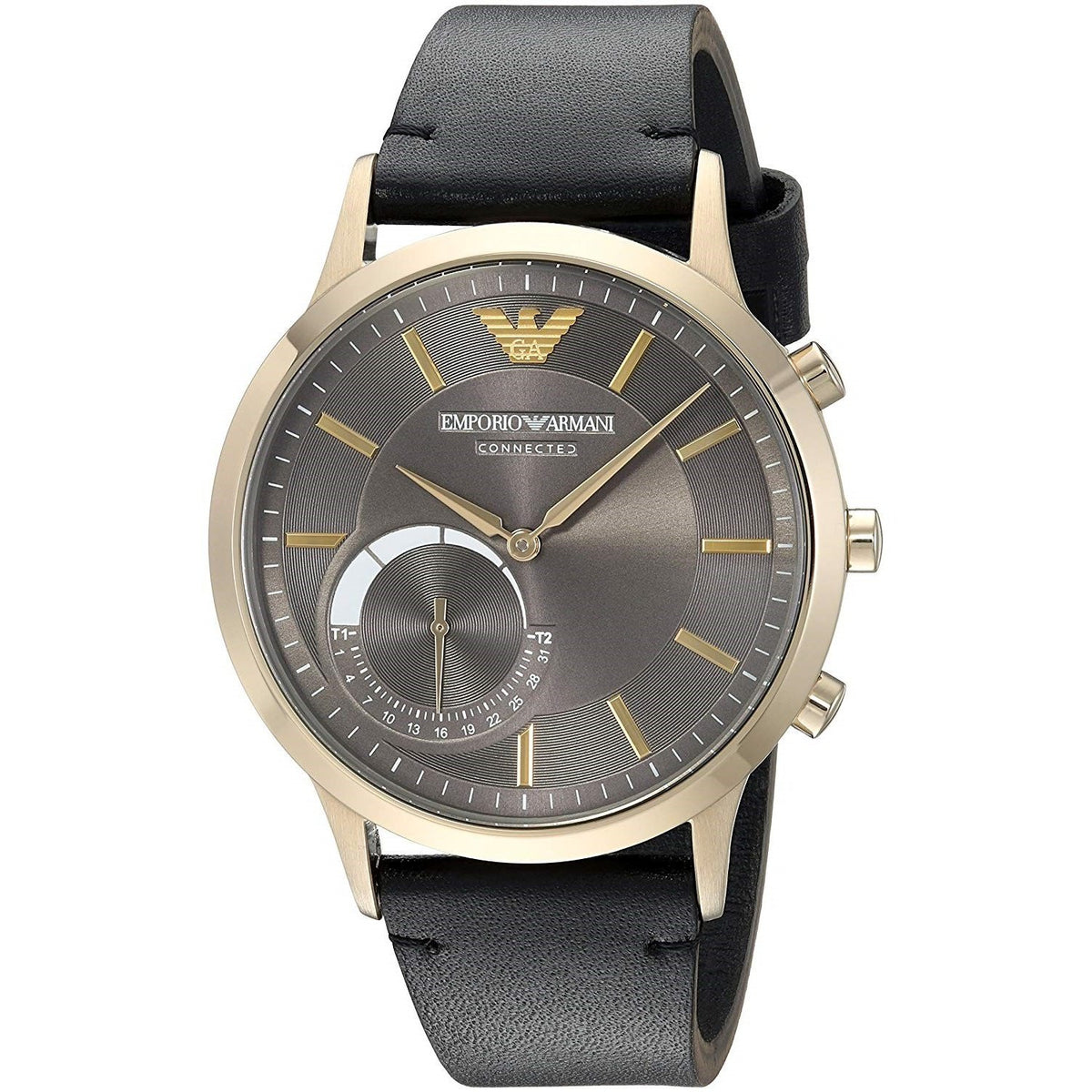 Emporio Armani Men's ART3006 Connected Black Leather Watch