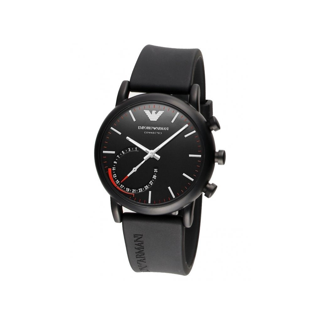 Emporio Armani Men's ART3010 Connected Hybrid Smartwatch Black Rubber Watch
