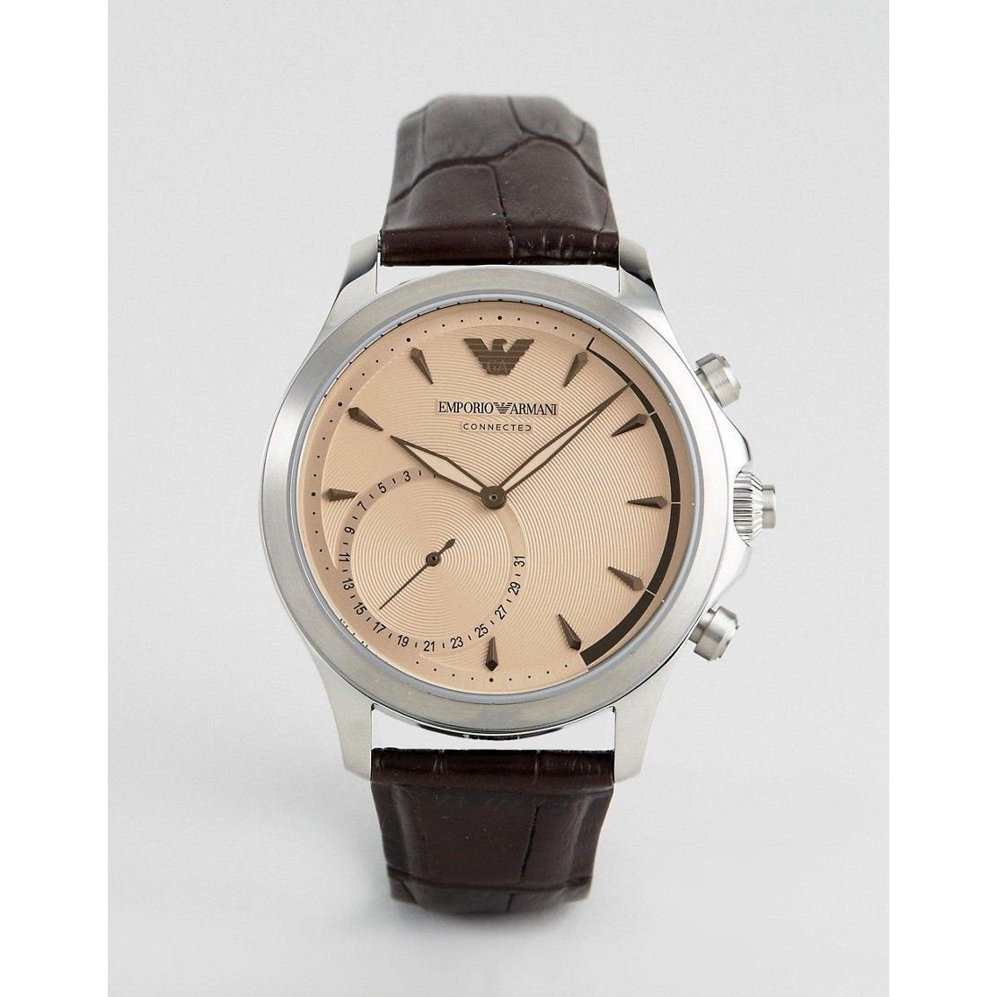 Emporio Armani Men's ART3014 Connected Brown Leather Watch