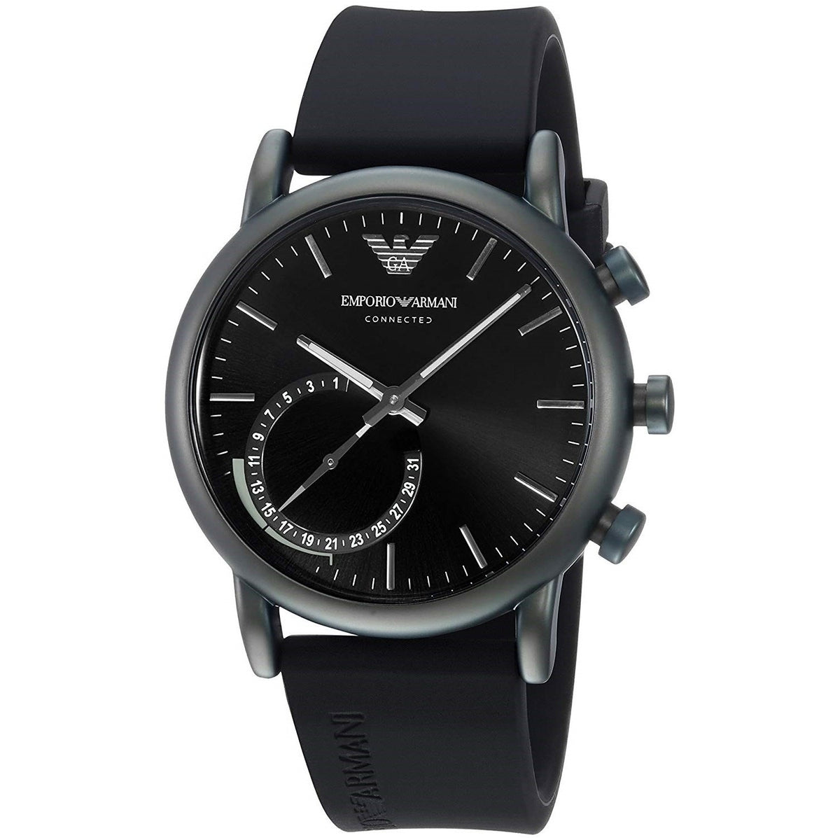 Emporio Armani Men's ART3016 Connected Black Rubber Watch