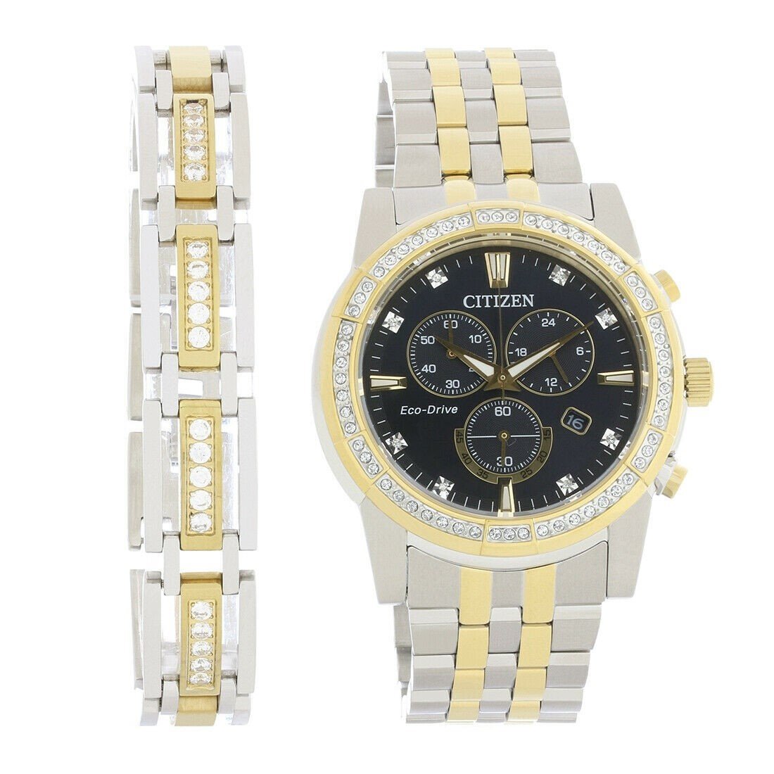 Citizen Men&#39;s AT2454-65E Eco-Drive Chronograph Two-Tone Stainless Steel Watch