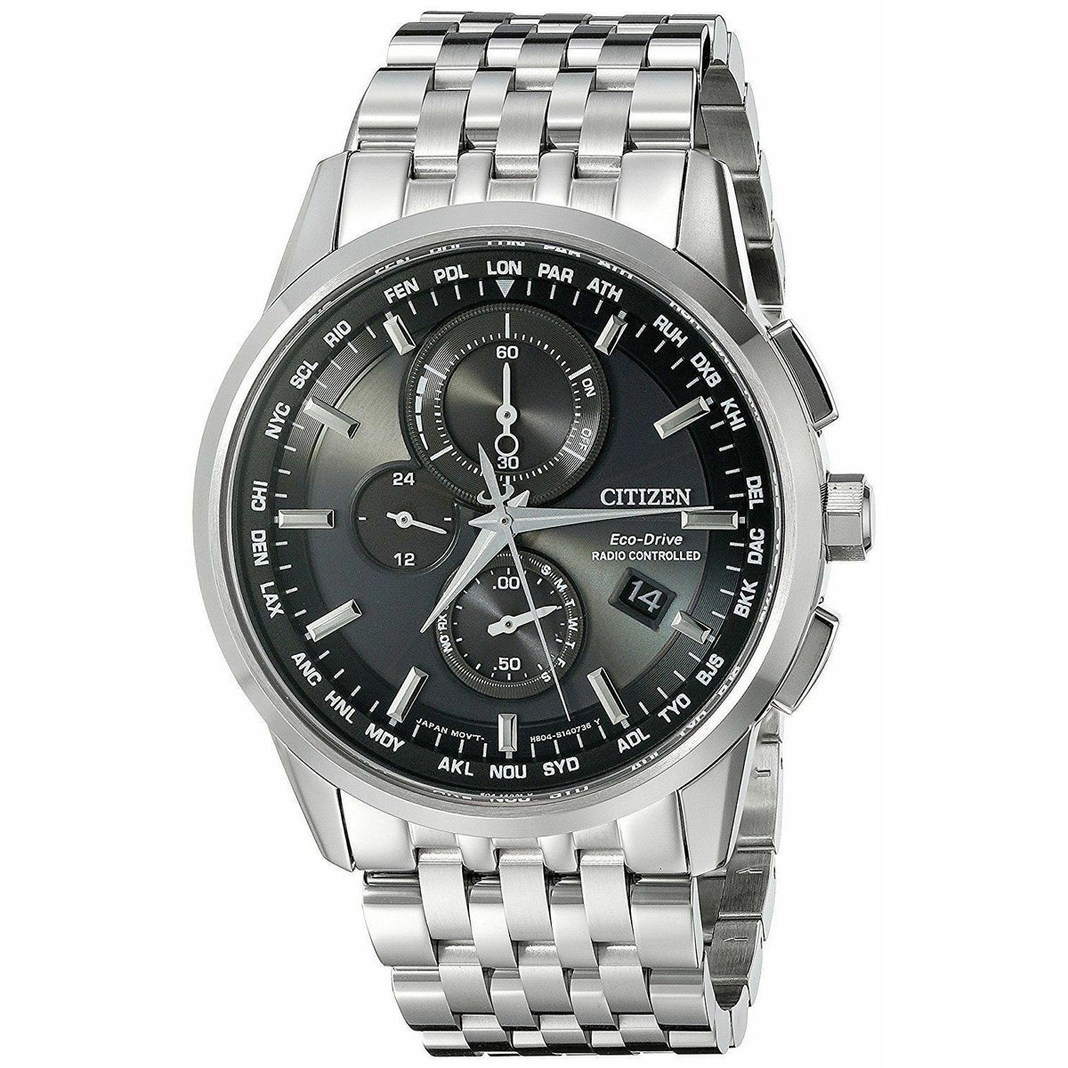 Citizen Men&#39;s AT8110-53E World Chronograph A-T Chronograph Stainless Steel Watch