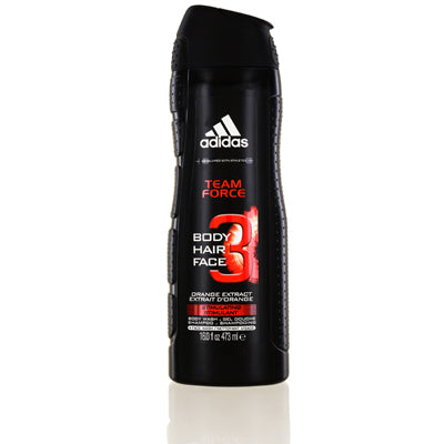 Adidas Team Force Coty Hair, Body &amp; Face Gel 16.1 Oz (473 Ml) For Men  