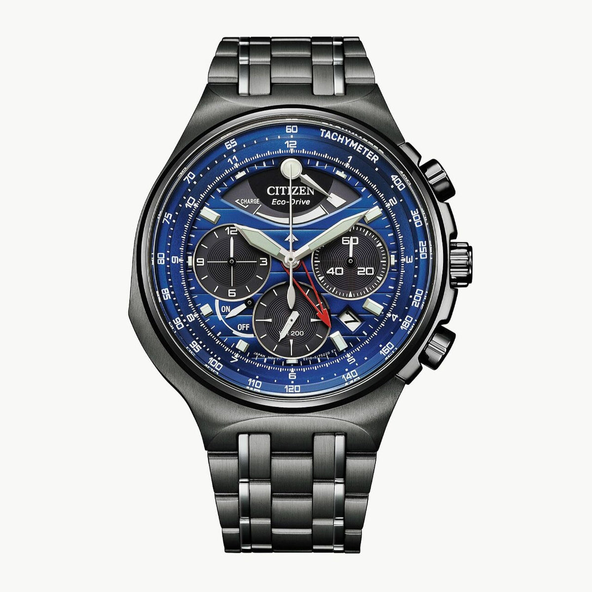 Citizen Men's AV0097-51L Eco-drive Chronograph Black Stainless Steel Watch