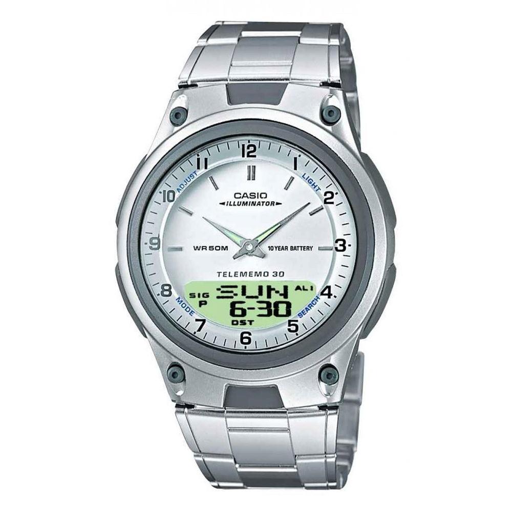 Casio Men&#39;s AW-80D-7AV Classic Analog-Digital Stainless Steel Watch