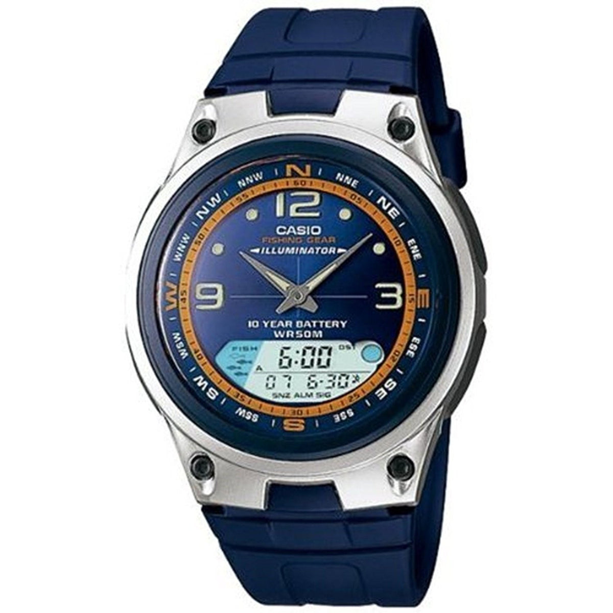 Casio Men&#39;s AW-82-2AV Ana-Digi Blue Resin Watch