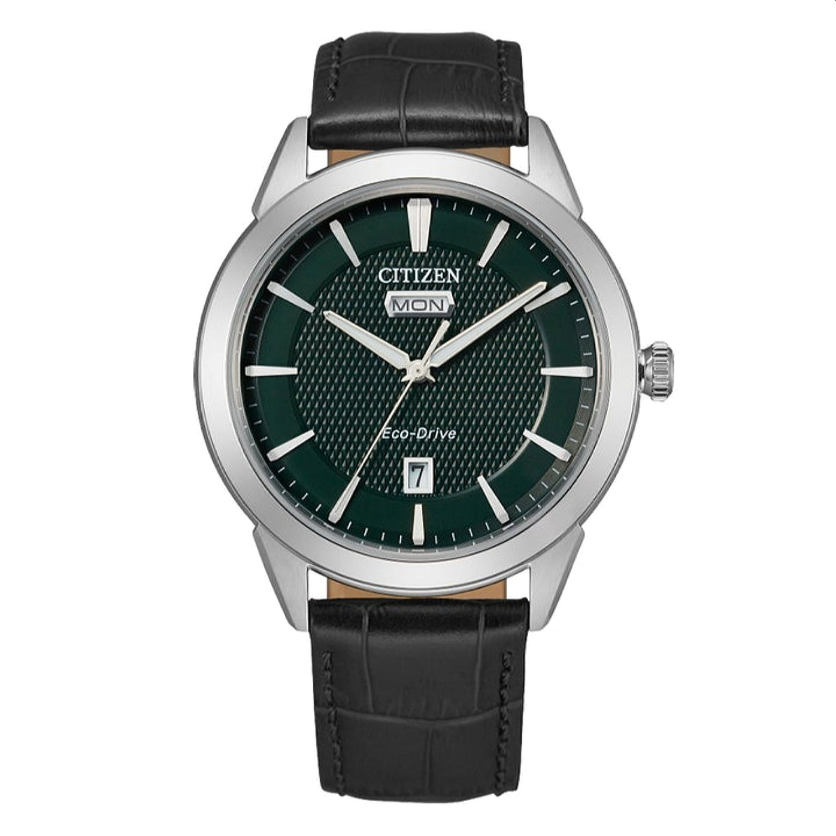 Citizen Men's AW0090-02X Corso Black Leather Watch