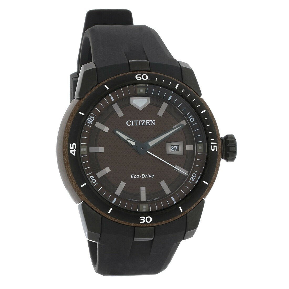 Citizen Men's AW1476-18X Eco-Drive Black Rubber Watch