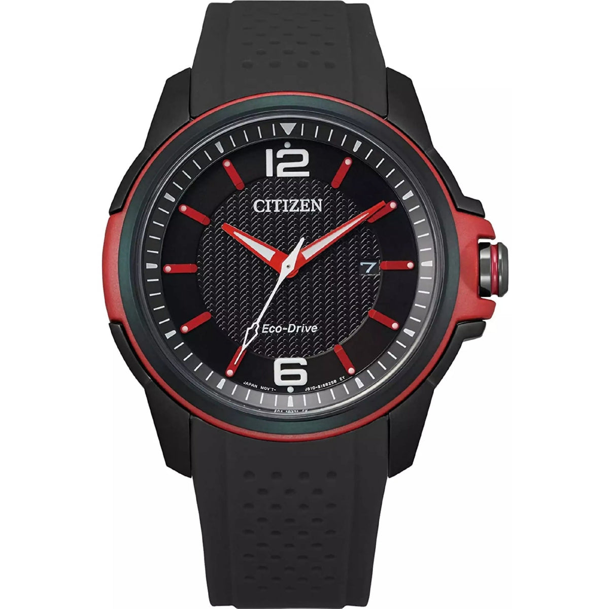 Citizen Men's AW1658-02E Eco-drive Black Polyurethane Watch