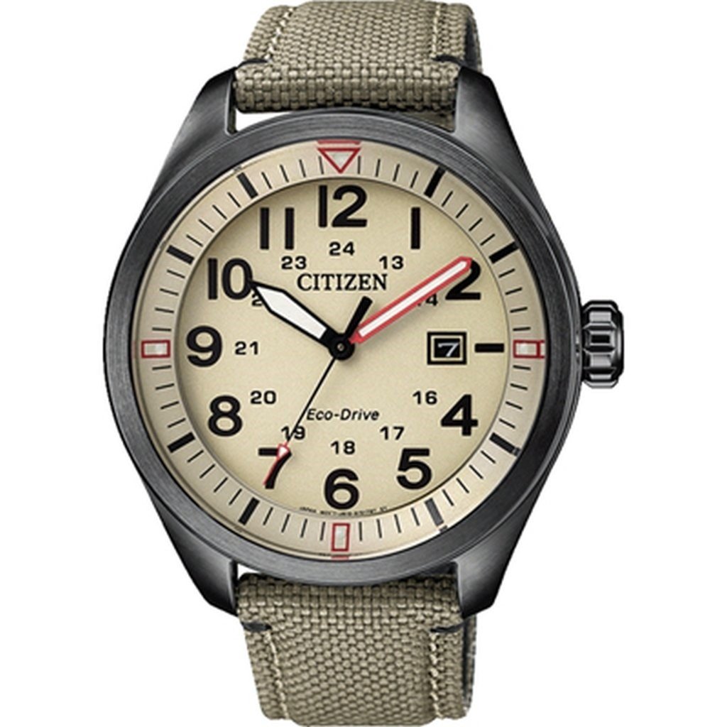 Citizen Men's AW5005-12X Eco-Drive Beige Nylon Watch
