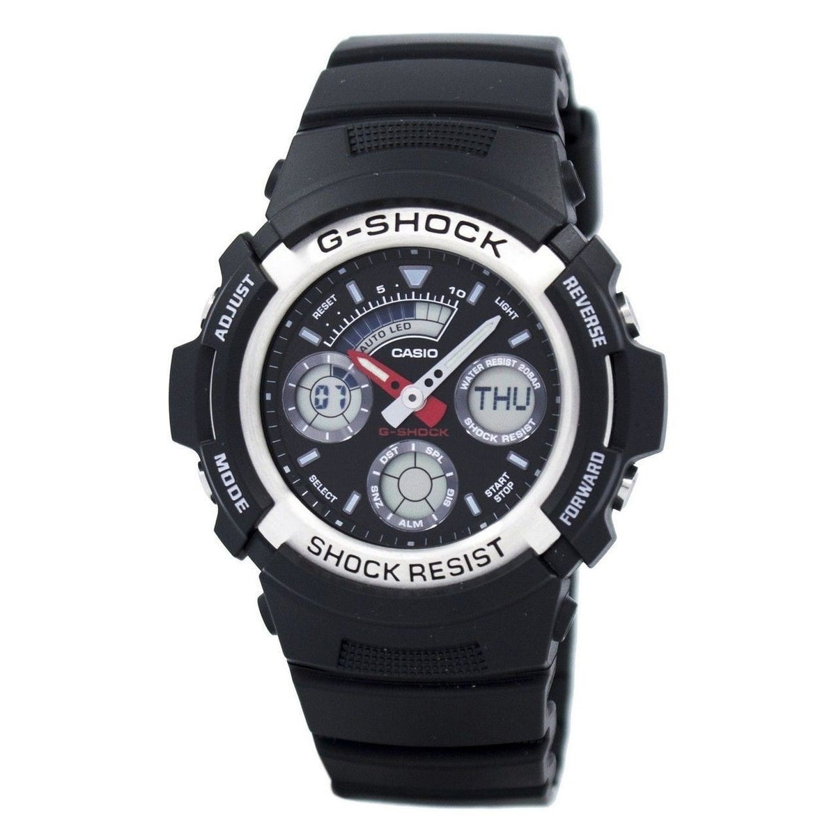 Casio Men&#39;s AW590-1A G-Shock Black Resin Watch