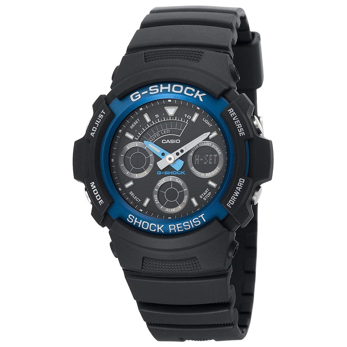 Casio Men&#39;s AW591-2A G-Shock Black Resin Watch