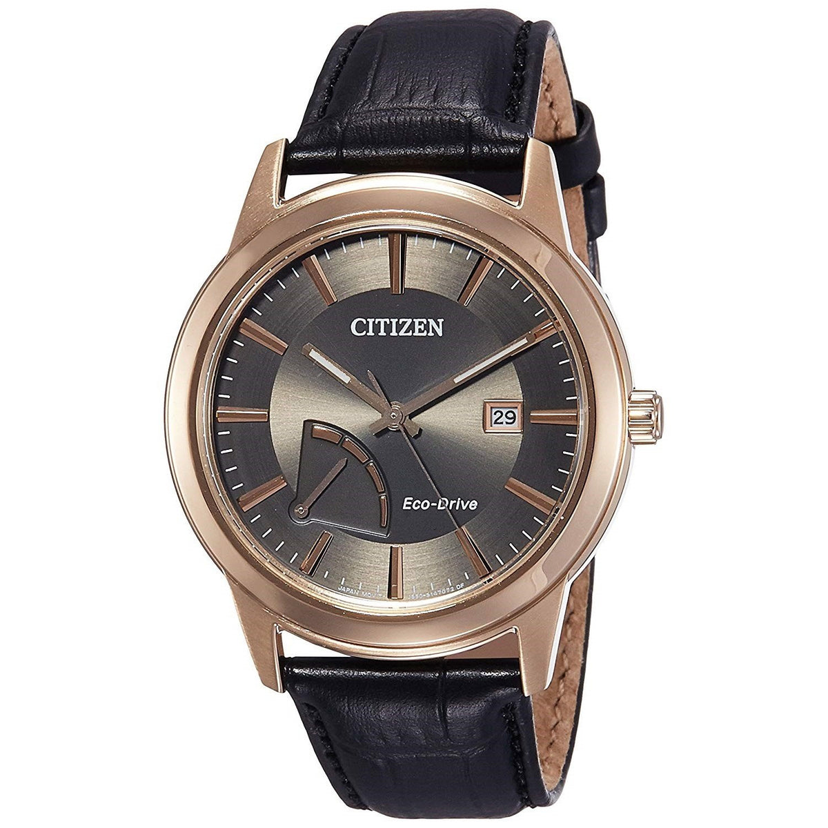 Citizen Men's AW7013-05H Eco-Drive Power Reserve Indicator Black Leather Watch