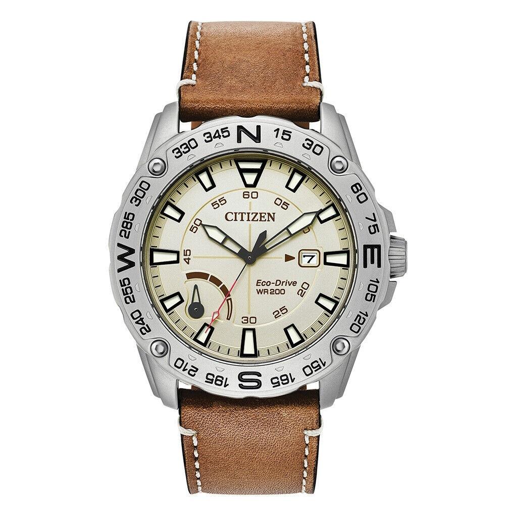 Citizen Men&#39;s AW7040-02A PRT Brown Leather Watch