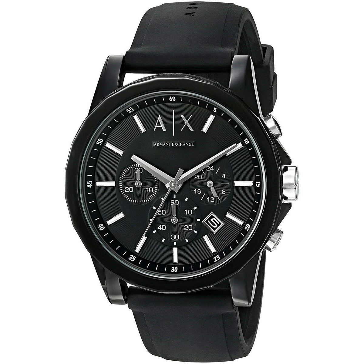 Armani Exchange Unisex AX1326 Active Chronograph Black Silicone Watch
