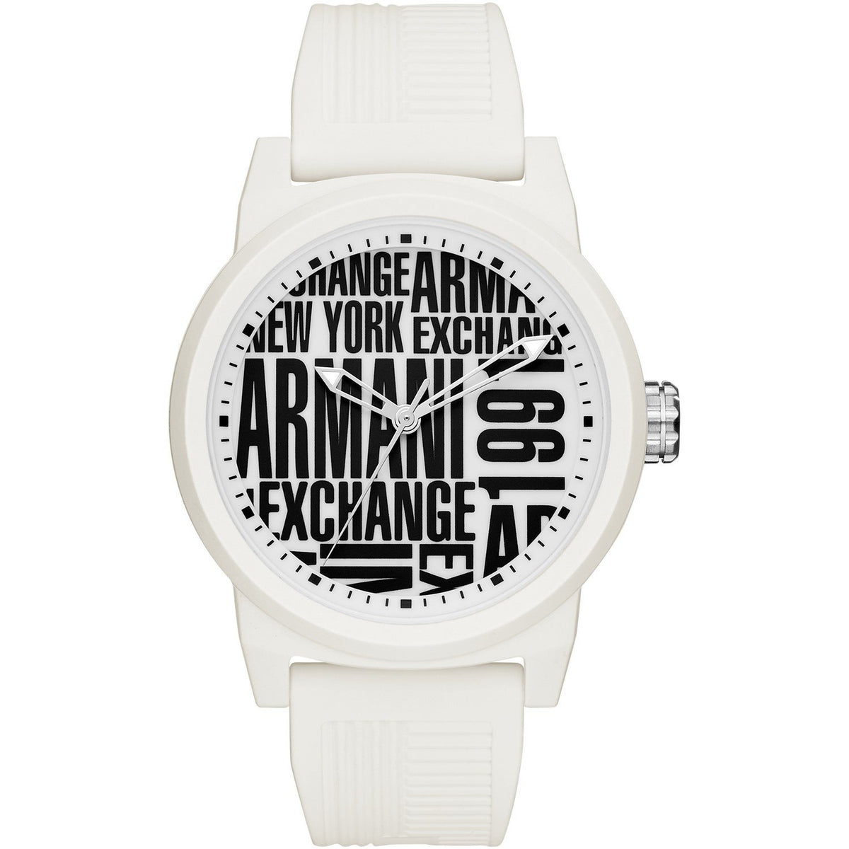 Armani Exchange Men's AX1442 White Silicone Watch