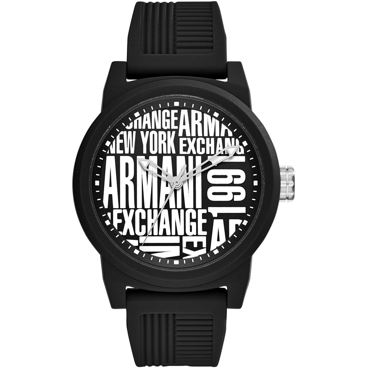 Armani Exchange Men's AX1443 Classic Black Silicone Watch