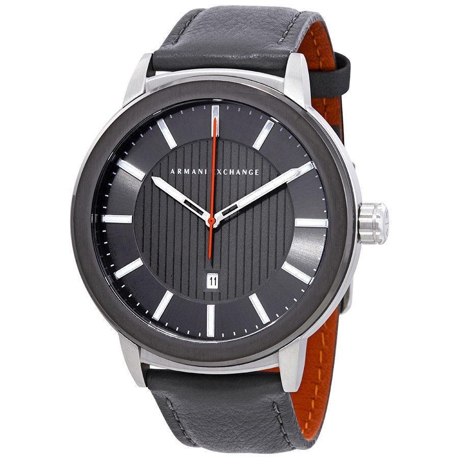 Armani Exchange Men's AX1462 Classic Grey Leather Watch