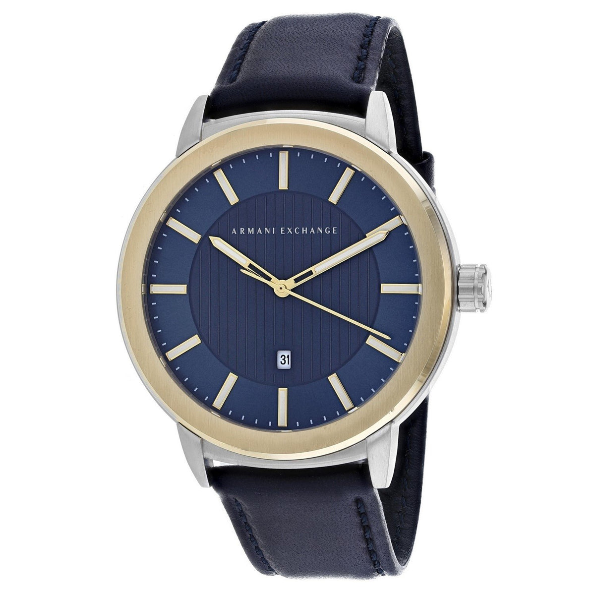 Armani Exchange Men's AX1463 Classic Blue Leather Watch