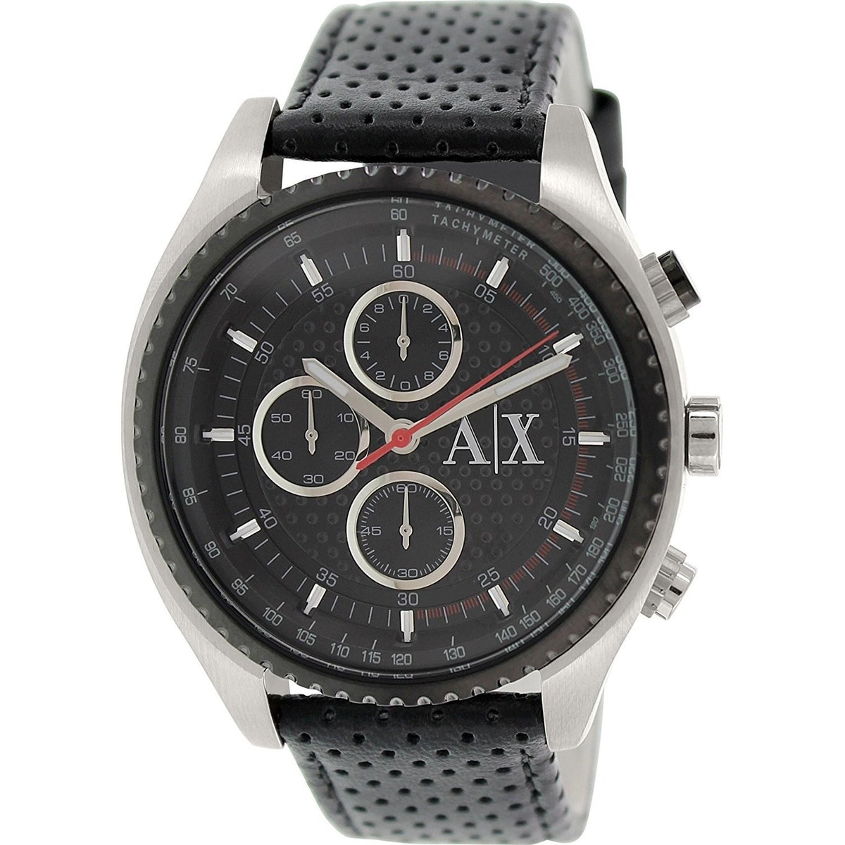 Armani Exchange Men's AX1600 Classic Chronograph Black Leather Watch