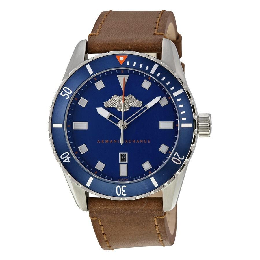 Armani Exchange Men's AX1706 Smart Brown Leather Watch
