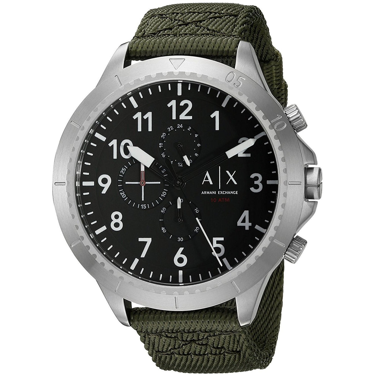 Armani Exchange Men's AX1759 Aeroracer Chronograph Green Nylon Watch
