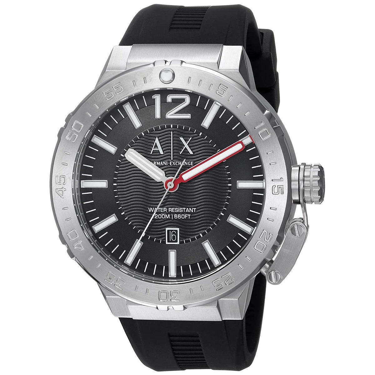 Armani Exchange Men's AX1810 Active Black Silicone Watch