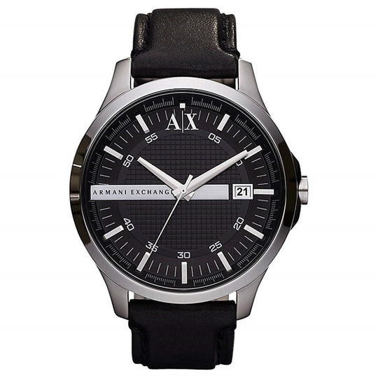 Armani Exchange Men's AX2101 Classic Black Leather Watch