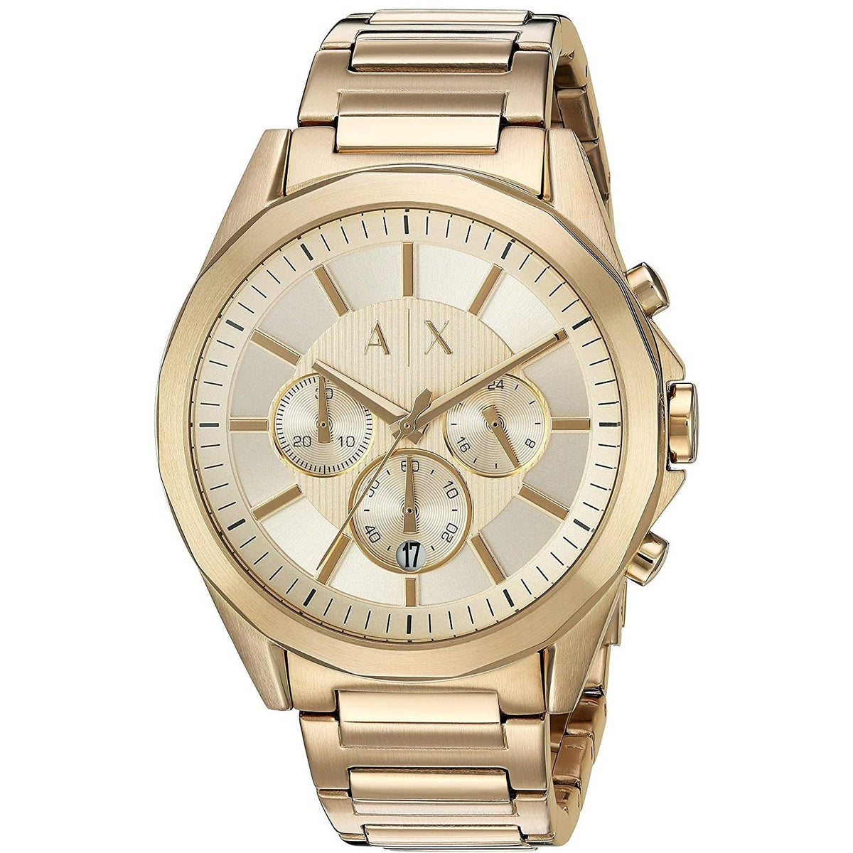 Armani Exchange Men's AX2602 Dress Chronograph Gold-Tone Stainless Steel Watch