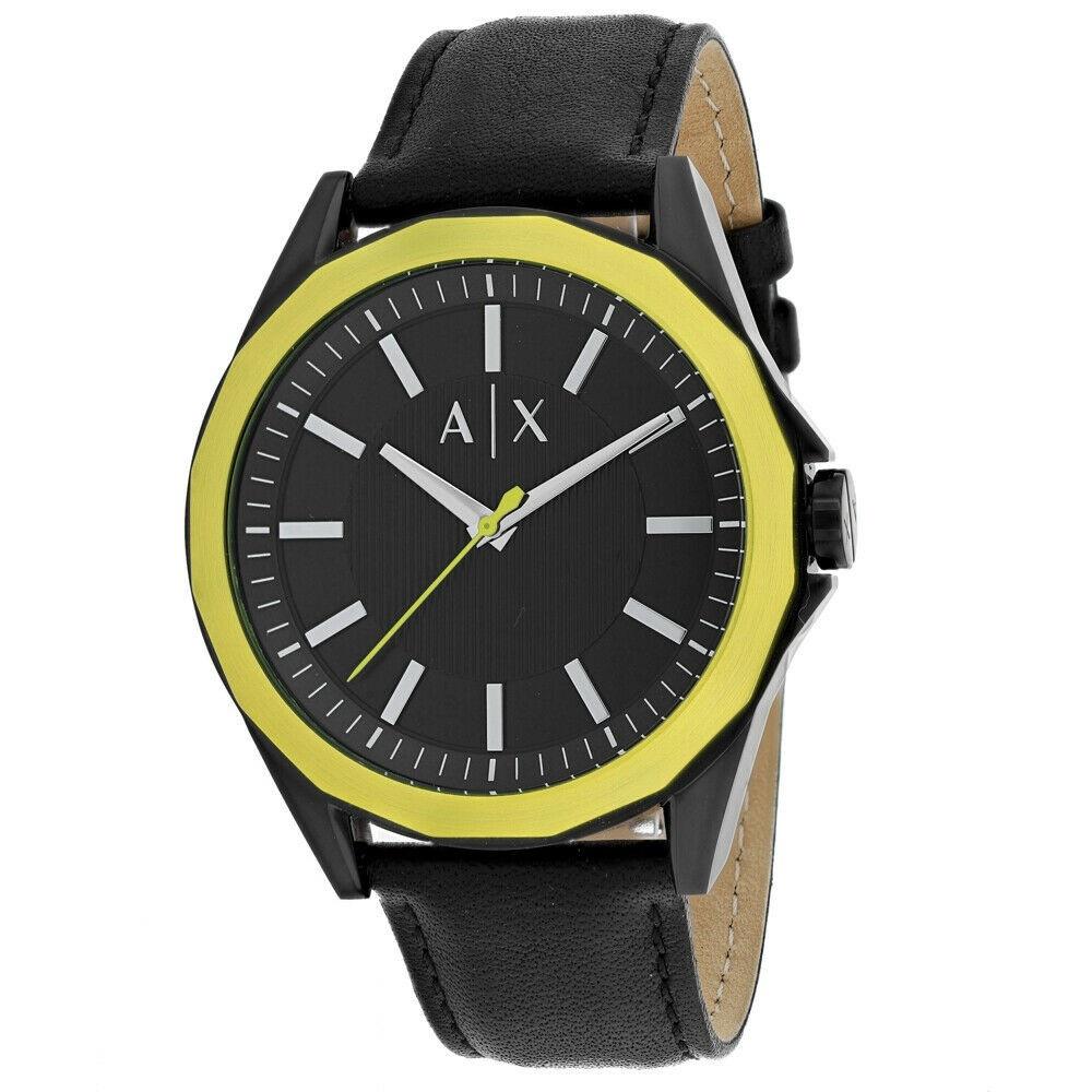 Armani Exchange Men's AX2623 Dress Black Leather Watch