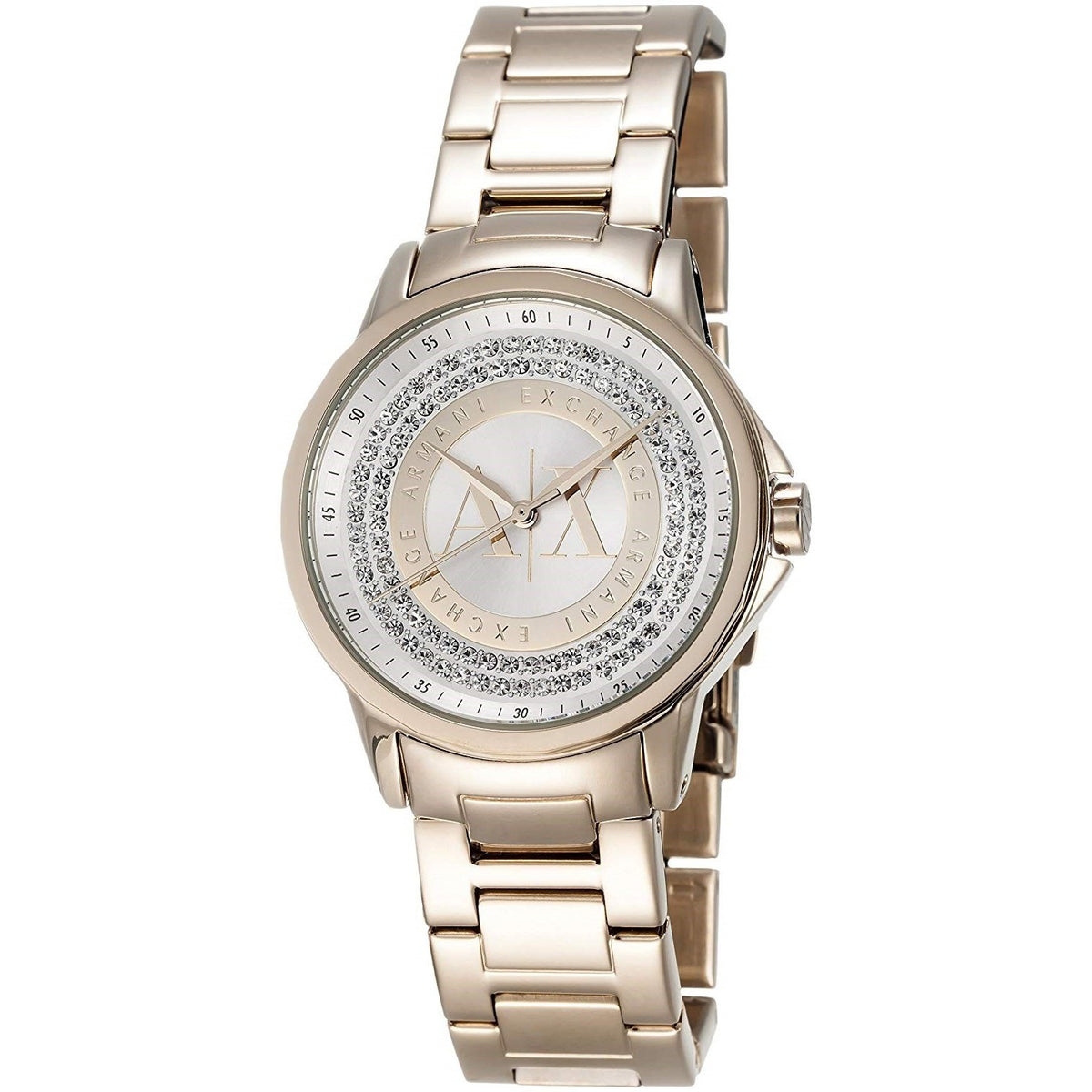Armani Exchange Women's AX4321 Crystal Gold-Tone Stainless Steel Watch